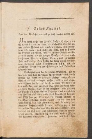 Erstes Kapitel. - Siebentes Kapitel.