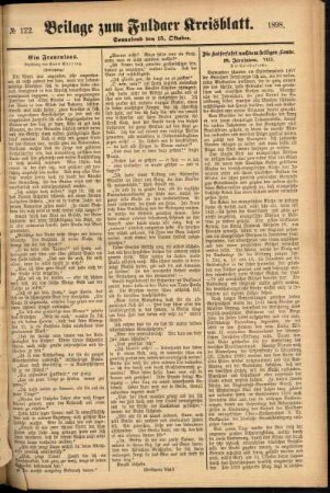 Zweite Ausgabe vom Samstag, den 15. Oktober 1898.