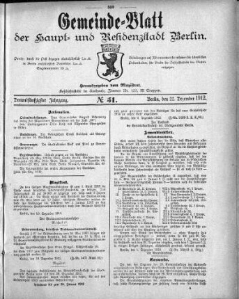 1912,51: No. 51, 22. Dezember 1912