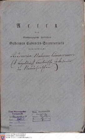 Academia naturae Curiosorum (Kaiserlich Leopoldinisch-Carolinische Akademie der Naturforscher)