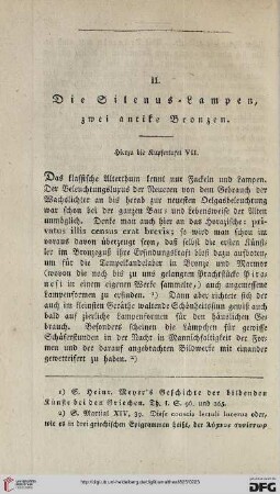 Die Silenus-Lampen, zwei antike Bronzen
