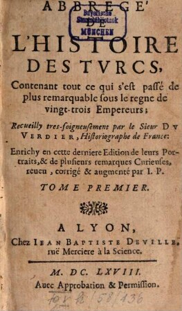 Abrégé de l'histoire des Turcs, 1