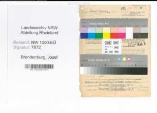 Entnazifizierung Josef Brandenburg, geb. 11.04.1914 (Verwaltungsangestellter)