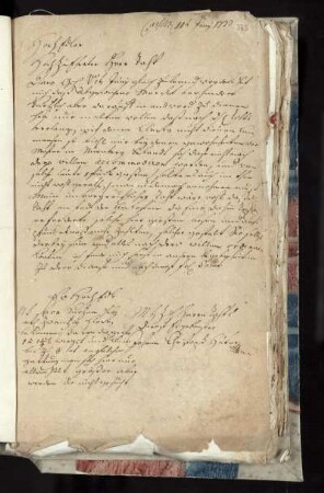 Briefe, Notizen und Zeitungsausschnitt
