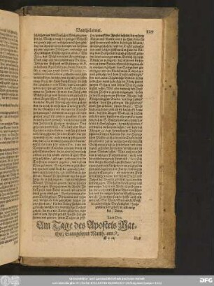 Am Tage des Apostels Matthei/ Evangelium Matth. am 9.