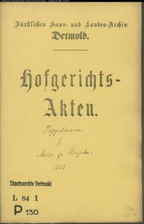 Pöppelmann, Matthias zu Herford gegen Meier zu Heipke - Schuldforderung