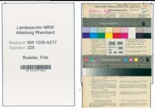 Entnazifizierung Fritz Ruester , geb. 09.11.1902 (Ingenieur)