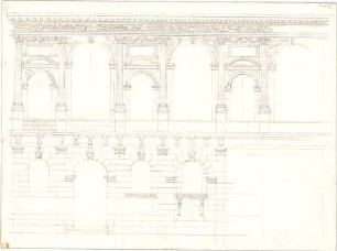 Zocher, Ernst; Italien; Palazzo - Teilansicht