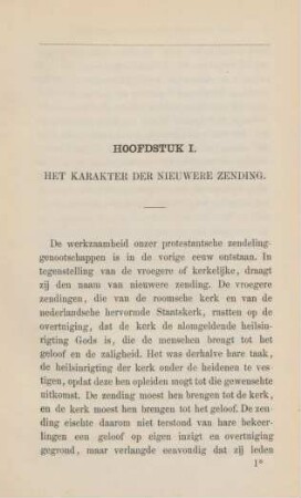 Hoofdstuk I. Het karakter der nieuwere zending