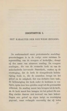 Hoofdstuk I. Het karakter der nieuwere zending