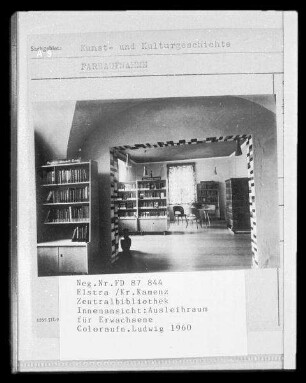 Elstra, Zentralbibliothek, Inneres, Ausleihraum für Erwachsene