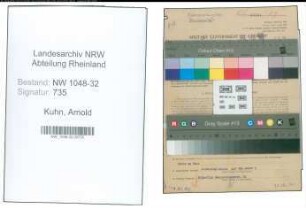 Entnazifizierung Arnold Kuhn , geb. 20.08.1906 (Bibliothekar)