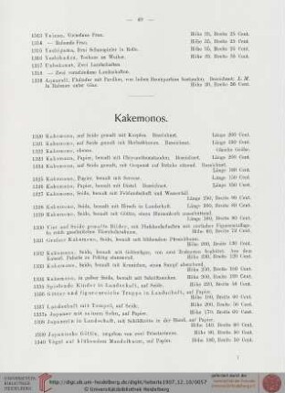 Kakemonos (Nr. 1320-1399)