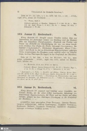 81. 1074, Januar 27. Breitenbach