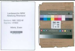 Entnazifizierung Erwin Wilms , geb. 10.05.1897 (Bahnbeamter)