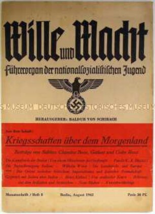 Anleitungsheft für HJ-Führer "Wille und Macht" u.a. zum Krieg im Orient