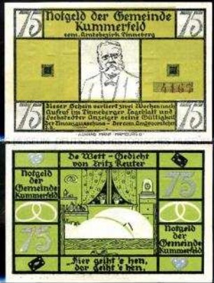 Kummerfeld 75 Pfennig, Notgeldserie