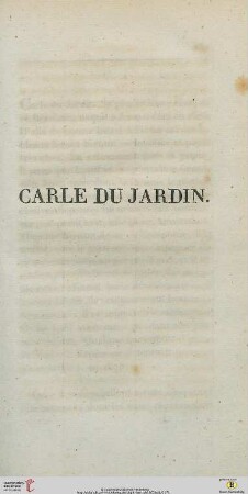 Carle du Jardin