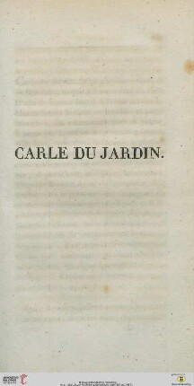 Carle du Jardin