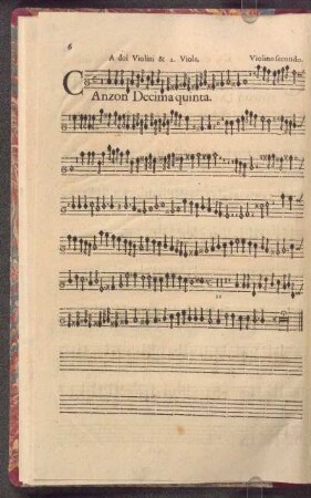 Canzon Decima quinta. à doi Violini & 2. Viola Bastarda.