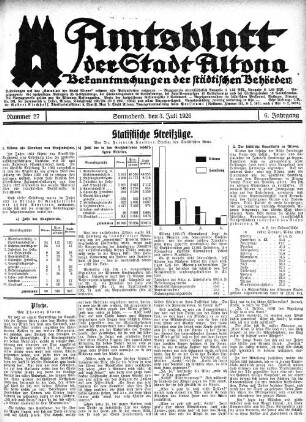 Nummer 27 : Sonnabend, den 3. Juli 1926
