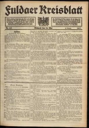 Ausgabe vom Mittwoch, den 30. Mai 1917.