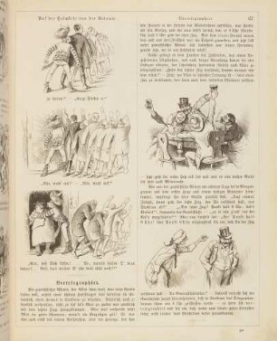 "Auf der Heimkehr von der Redoute" "Vertelegraphirt"