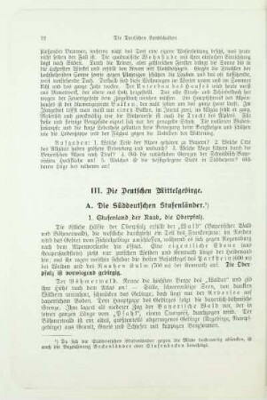 III. Die Deutschen Mittelgebirge