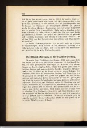 Die Alberich-Bewegung in die Siegfried-Stellung