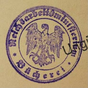 Stempel / Reichsarbeitsministerium / Bücherei