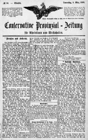 Conservative Provinzial-Zeitung für Rheinland und Westphalen