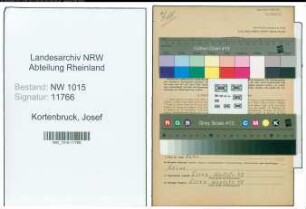 Entnazifizierung Josef Kortenbruck , geb. 21.01.1889 (Weichenwaerter)