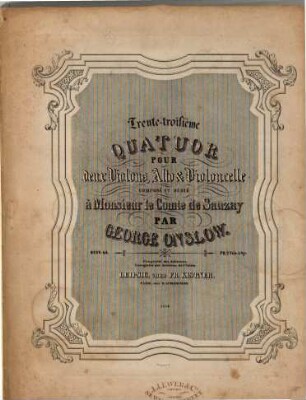 Trente-troisième quatuor pour deux violons, alto & violoncelle : oeuv. 64