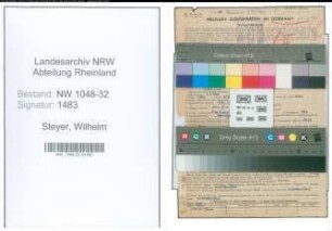 Entnazifizierung Wilhelm Steyer , geb. 02.02.1888 (Beamter)