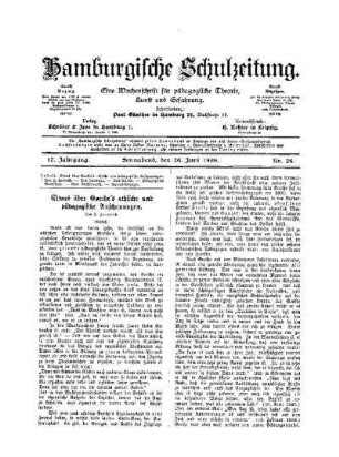Etwas über Goethe's ethische und pädagogische Anschauungen : (Schluß)