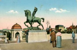 Reiterstandbild von H.C. Andersen, Rom [Intern. Baufachausstellung mit Sonderausstellungen Leipzig 1913 : Offizielle Postkarte]