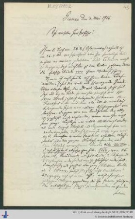 Brief vom 03.05.1916.