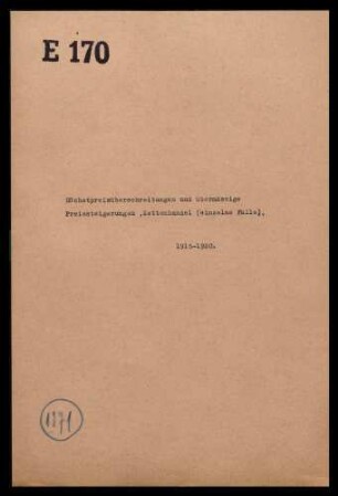 Höchstpreisüberschreitungen und übermäßige Preissteigerungen, Kettenhandel (Einzelfälle)