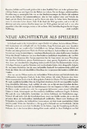 Neue Architektur als Spielerei