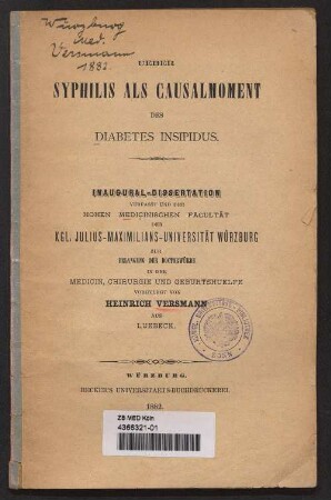 Ueber Syphilis als Causalmoment des Diabetes insipidus