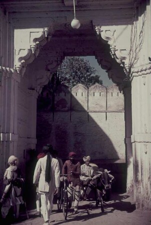 Reisefotos Indien. Straßenbild mit Ochsenkarren