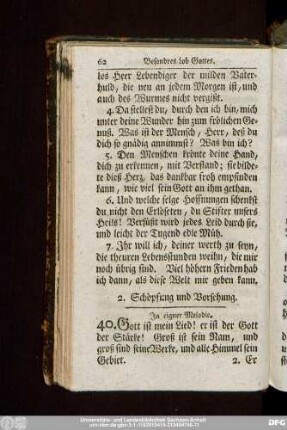 2. Schöpfung und Vorsehung.