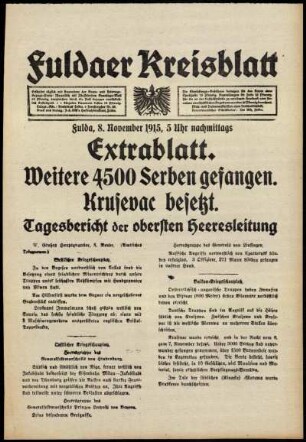 Ausgabe vom Montag, den 08. November 1915.