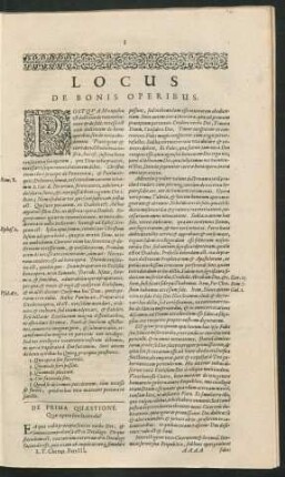 Locus De Bonis Operibus.