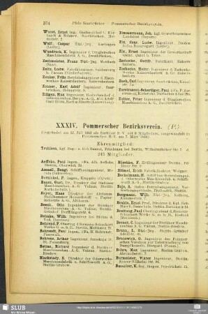 XXXIV. Pommerscher Bezirksverein.