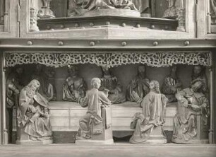 Kamenz, Klosterkirche : Haupt-(Annen-) Altar, Predella, Abendmahl
