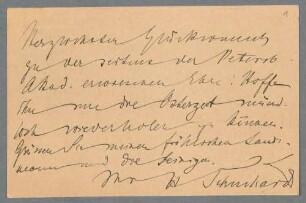 Karl Krumbacher (1856-1909), Nachlass: Karten von Hugo Schuchardt an Karl Krumbacher - BSB Krumbacheriana I. Schuchardt, Hugo