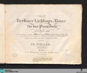 23: Neueste Berliner Lieblings-Tänze für das Pianoforte