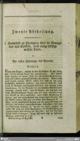 Zweyte Abtheilung