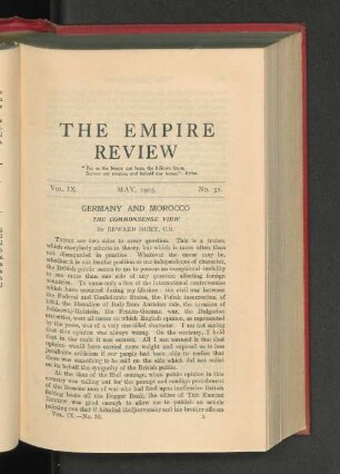 Vol. 9. May 1905. No. 52.